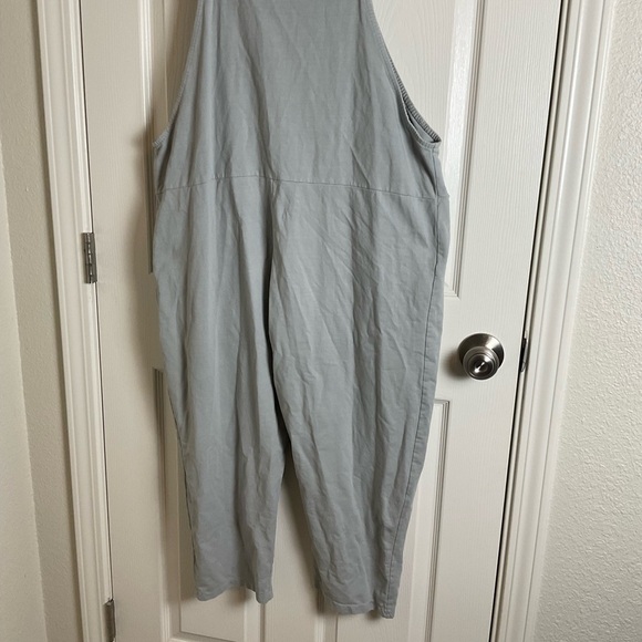 Ladies Italian Lagenlook 2 Pocket Front Tie Comfy Cotton Jumpsuit - Picture 7 of 10